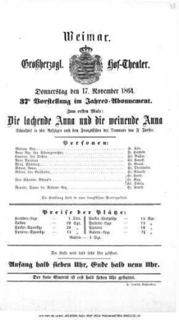 Die lachende Anna und die weinende Anna