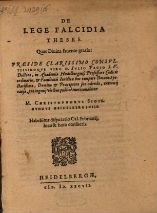 De lege falcidia theses