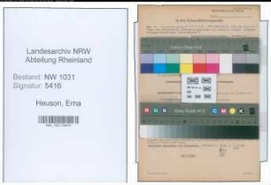 Entnazifizierung Erna Heuson , geb. 27.01.1902 ()