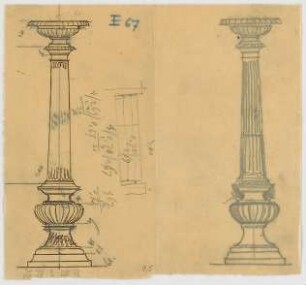 Thiersch, August ; München, Schwanthalerstr. 88; Wohnhaus Niedermeier - Säule (Ansicht)