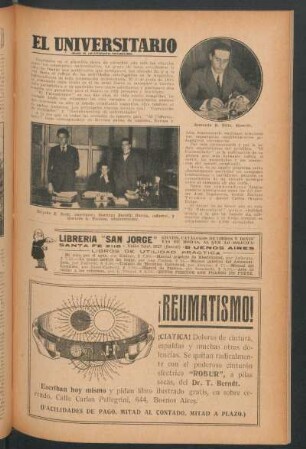 El universitario : Órgano de los estudiantes universitarios
