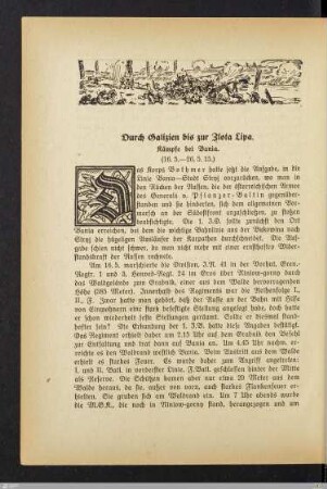 Durch Galizien bis zur Zlota Lipa