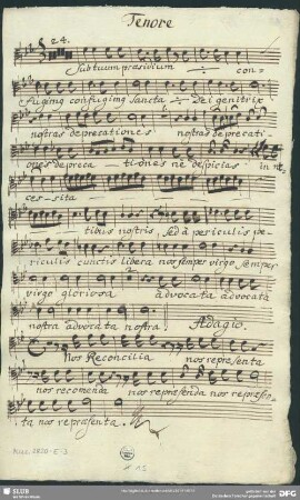 Balthasar Vilicus - Sub tuum praesidium