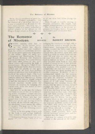 The romance of missions