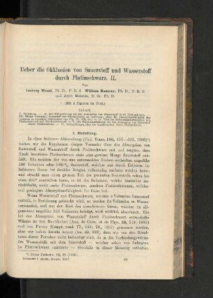 Ueber die Okklusion von Sauerstoff und Wasserstoff durch Platinschwarz. II.