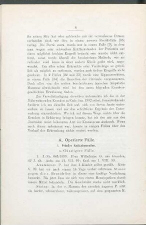 A. Operierte Fälle.