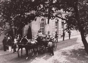 Bautzen, zweispännige Kutsche, Huldigung für Friedrich August III.