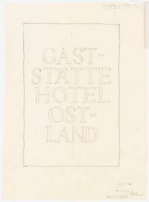 Park Hotel, Posen: Restaurantschild 1:10