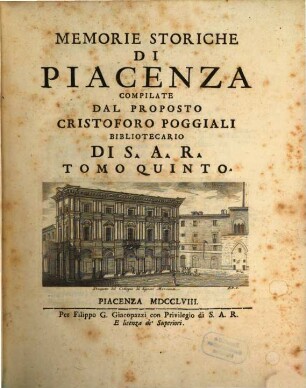 Memorie Storiche Di Piacenza. 5
