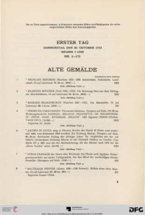 Alte Gemälde (Nr. 1-42)