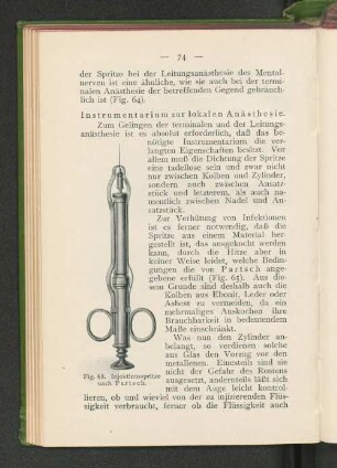 Instrumentarium zur lokalen Anästhesie.