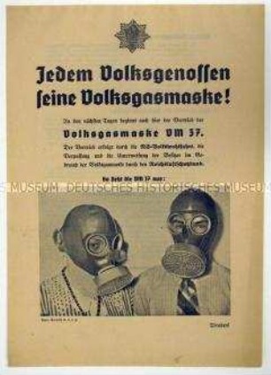 Merkblatt zur Handhabung der "Volksgasmaske"