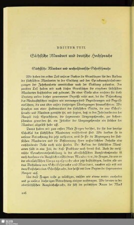 Dritter Teil. Sächsische Mundarten und deutsche Hochsprache