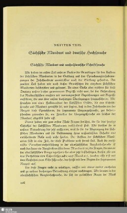 Dritter Teil. Sächsische Mundarten und deutsche Hochsprache