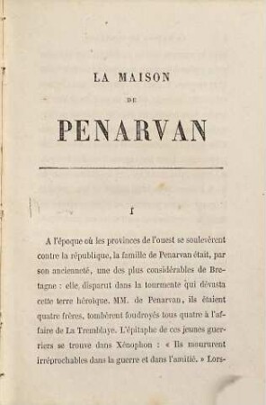 La maison de Penarvan
