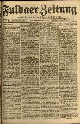 Ausgabe vom Montag, den 08. November 1920.