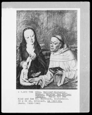 Maria mit dem Kind und der heilige Bernhard