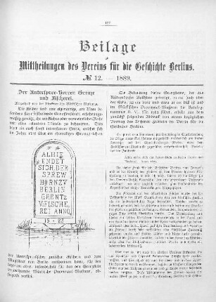Beilage zu No. 12