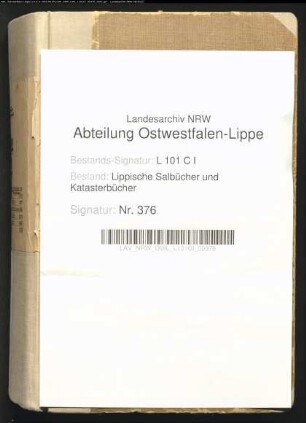 Salbuch des Amtes Brake von 1781 (Duplikat)