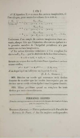Publication récentes.