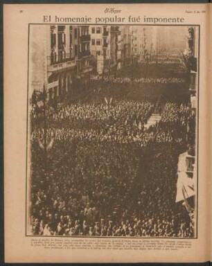 El homenaje popular fué imponente