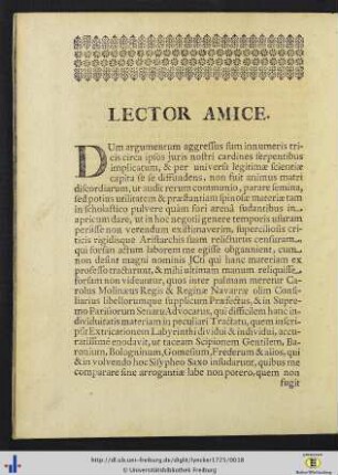 Lector Amice.