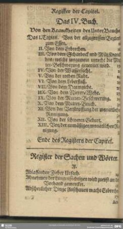 Register der Sachen und Wörter