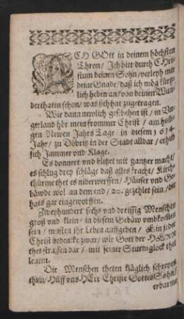 Ach Gott in deinem höchsten Thron/ Jch bitt durch Chri=stum deinen Sohn/