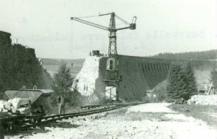 Talsperre Muldenberg bei Grünbach im Vogtland, Deutschland, 1946