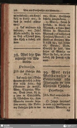 38. Wot teje Poniżnoszje teje Wutroby