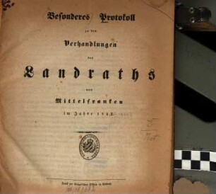 Verhandlungen des Landrathes von Mittelfranken. 1842, Besonderes Protokoll