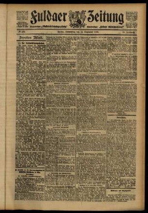 Zweite Ausgabe vom Donnerstag, den 13. September 1906.
