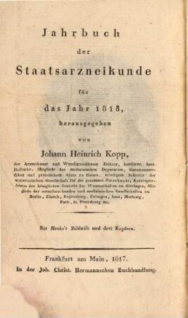 Jahrbuch der Staatsarzneikunde. 10. 1817