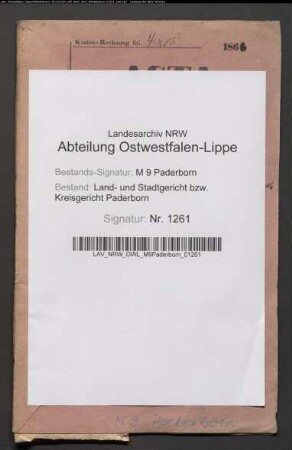 Erblasser: Schnieder, Elisabeth, geb. Bickmann; Ehepartner: Schnieder, Andreas:
