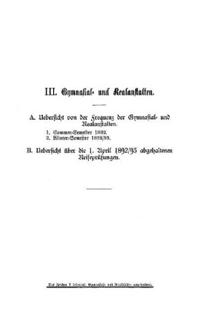 Gymnasial- und Realanstalten