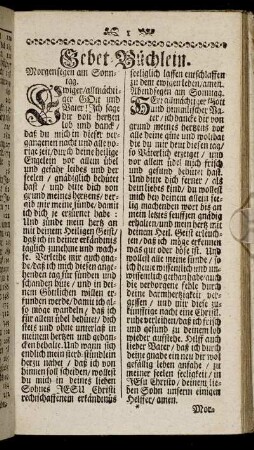Gebet-Büchlein.