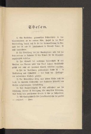 Thesen.
