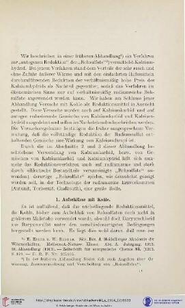 1. Aufschlüsse mit Kohle