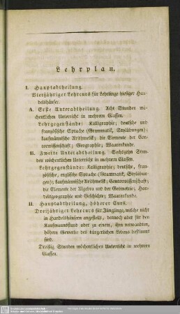Lehrplan