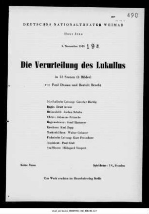 Die Verurteilung des Lukullus