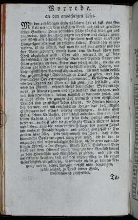 Vorrede an den andächtigen Leser.