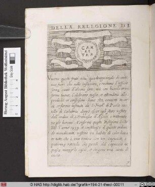 DELLA RELIGIONE DI [S. FRANCESCO DI PAOLA].