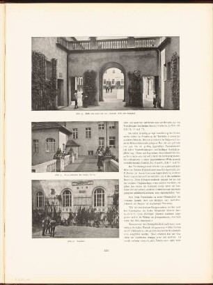 Friedrichs-Realgymnasium in der Mittenwalder Straße und der Schleiermacherstraße, Berlin: Ansichten Schulhof (aus: Neubauten der Stadt Berlin, Bd. V, 1907)