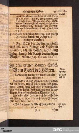 Zu dem dritten Haupt-Stück