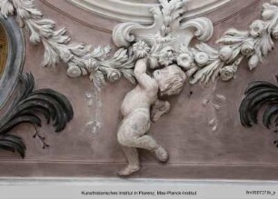 Stuckdecke mit Putti