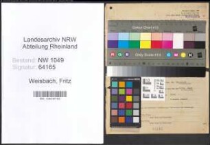 Entnazifizierung Fritz Weisbach , geb. 06.02.1910 (Zahnarzt)
