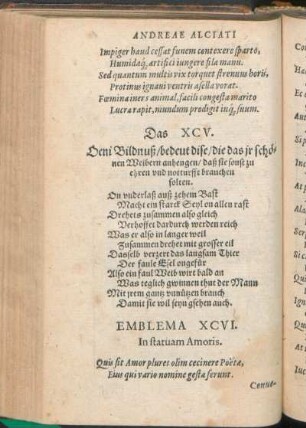 Emblema XCVI. In statuam Amoris.