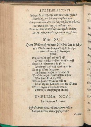 Emblema XCVI. In statuam Amoris.