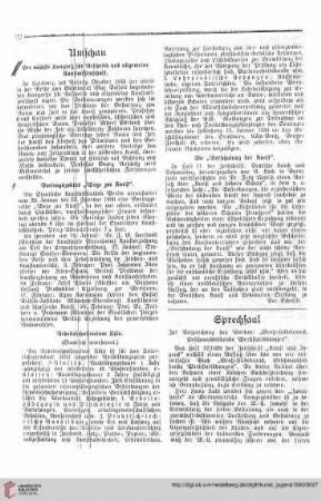 Umschau / Sprechsaal / Buchbesprechungen / Schreibe in Angelegenheit / An die Mitglieder!