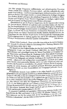 Gillis-Carlebach, Miriam :: "Tastet meine Messiasse nicht an, das sind die Schulkinder", Joseph Carlebachs jüdische Erziehungslehre : Hamburg u.a., Dölling und Galitz, 2004